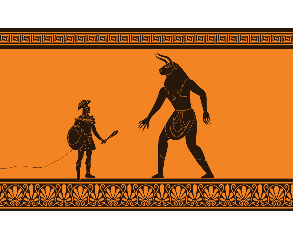 テセウスvsミノタウロス